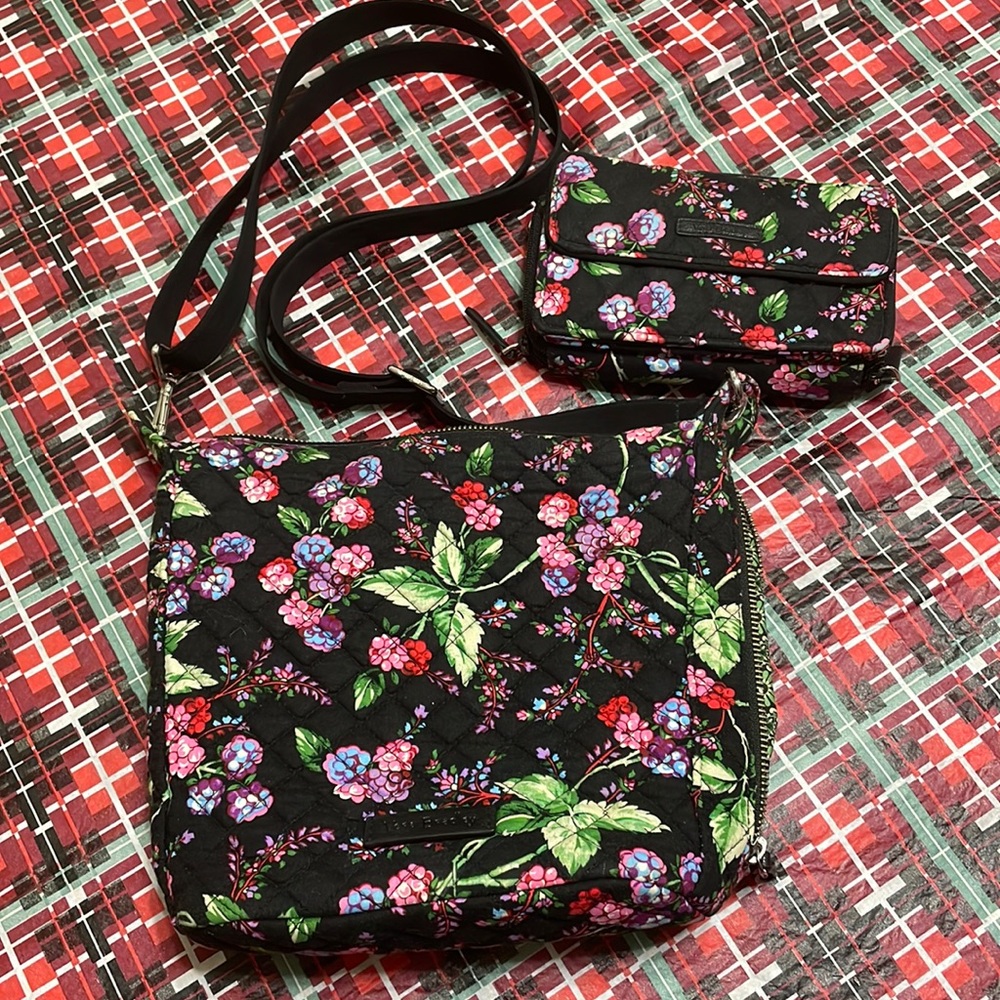 Vera Bradley crossbody bag and matching wallet